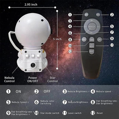 Astronaut Galaxy Light Projector, Space Buddy Projector Night Light for Bedroom with Remote Control, Star Ceiling Projector, Kids Room Decor Aesthetic, for Christmas, Birthdays, Valentine'S Day