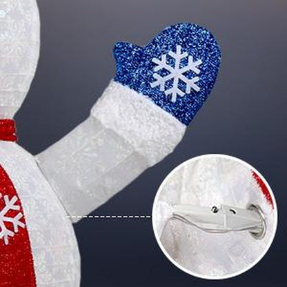 VINGLI 6FT Lighted Snowman Christmas Decorations outside with 200 LED Lights Pop-Up Ornaments for Party Holiday Indoor & Outdoor Use with Ground Stakes