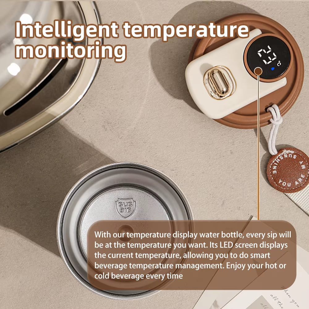 Smart Thermos Bottle Digital LED Display Temperature Coffee Cup 316 Stainless Steel Vacuum Cup Office Business Portable Mug