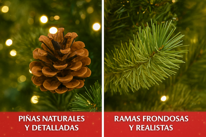 Árbol navideño con luces