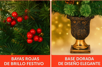 Árbol navideño con luces