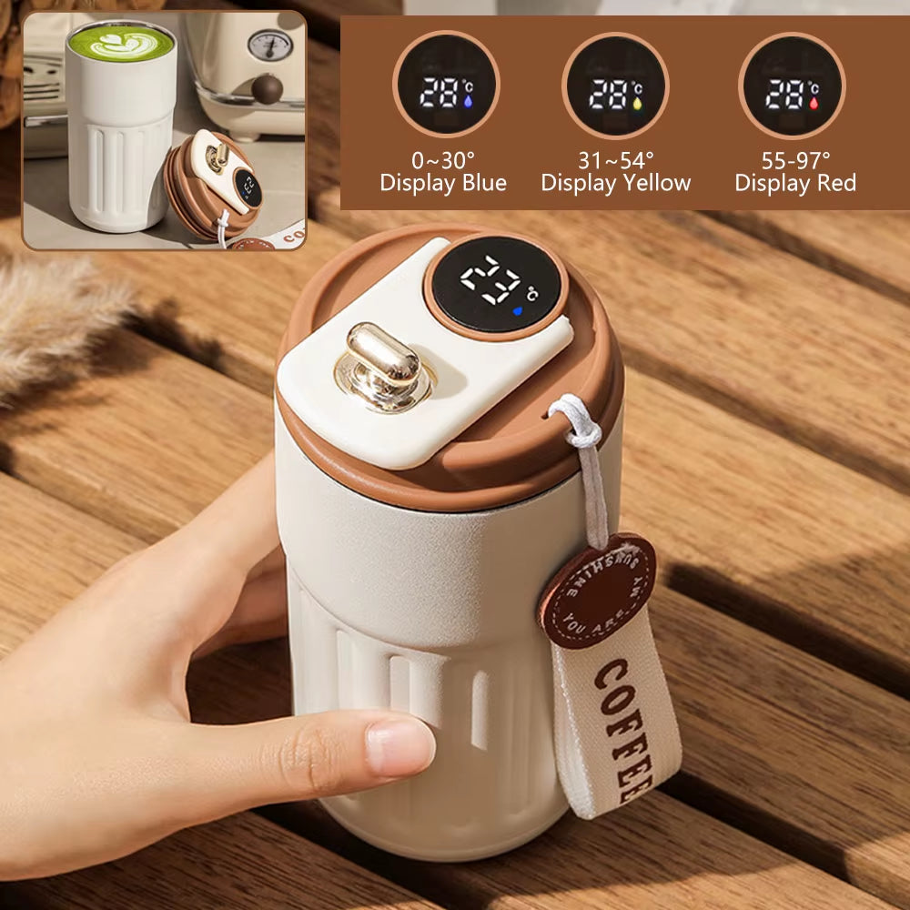 Smart Thermos Bottle Digital LED Display Temperature Coffee Cup 316 Stainless Steel Vacuum Cup Office Business Portable Mug