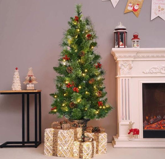 Árbol navideño con luces