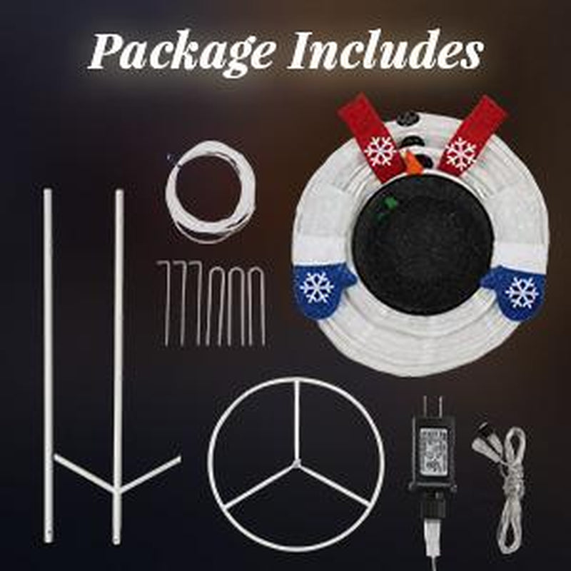 VINGLI 6FT Lighted Snowman Christmas Decorations outside with 200 LED Lights Pop-Up Ornaments for Party Holiday Indoor & Outdoor Use with Ground Stakes